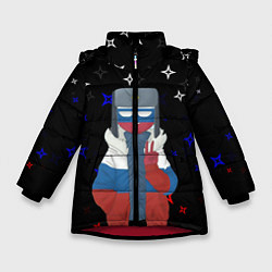 Куртка зимняя для девочки CountryHumans, цвет: 3D-красный