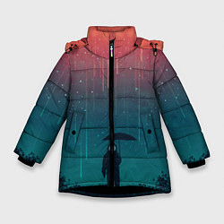 Зимняя куртка для девочки Космический Дождь