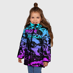 Куртка зимняя для девочки Imagine Dragons, цвет: 3D-красный — фото 2