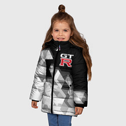 Куртка зимняя для девочки NISSAN GTR, цвет: 3D-черный — фото 2