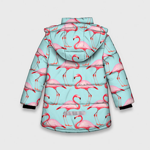 Зимняя куртка для девочки Фламинго / 3D-Черный – фото 2