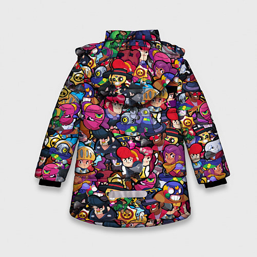 Зимняя куртка для девочки BRAWL STARS:LEON 8 BIT / 3D-Черный – фото 2