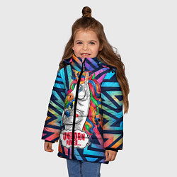 Куртка зимняя для девочки Unicorn Power Единорог, цвет: 3D-черный — фото 2