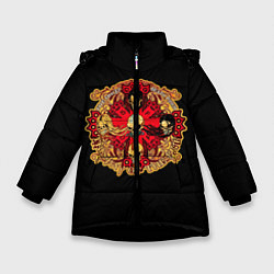 Куртка зимняя для девочки Five Finger Death Punch, цвет: 3D-черный