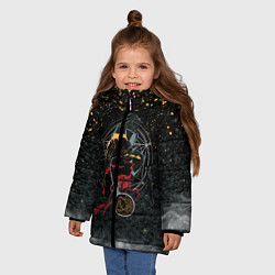 Куртка зимняя для девочки Стальной алхимик, цвет: 3D-черный — фото 2