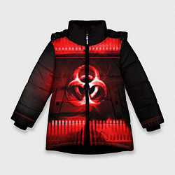 Куртка зимняя для девочки BIOHAZARD, цвет: 3D-черный