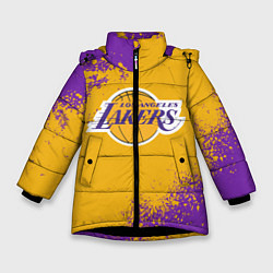 Куртка зимняя для девочки LA LAKERS KOBE BRYANT, цвет: 3D-черный