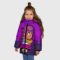 Куртка зимняя для девочки Brawl stars Шелли, цвет: 3D-черный — фото 2