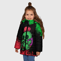 Куртка зимняя для девочки Brawl stars SPIKE, цвет: 3D-черный — фото 2