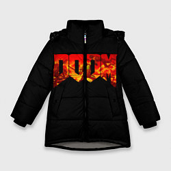 Куртка зимняя для девочки DOOM, цвет: 3D-светло-серый