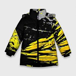 Куртка зимняя для девочки Форма для фитнеса, цвет: 3D-черный
