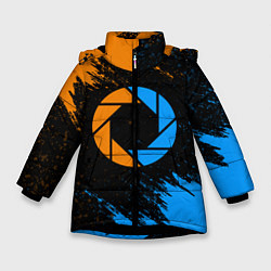 Куртка зимняя для девочки PORTAL, цвет: 3D-черный