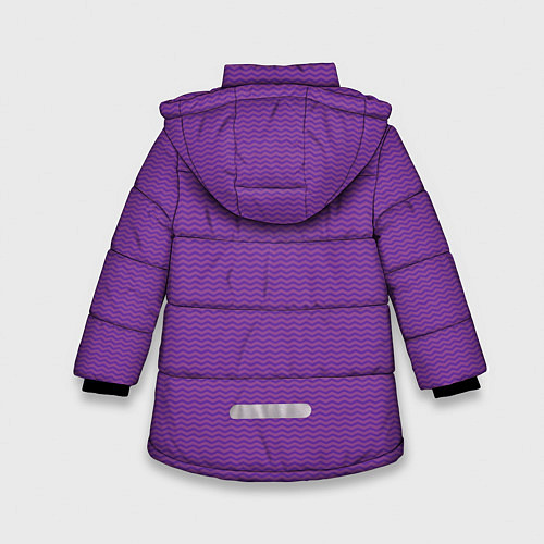 Зимняя куртка для девочки Фиолетовая волна / 3D-Черный – фото 2