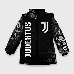 Куртка зимняя для девочки JUVENTUS, цвет: 3D-черный