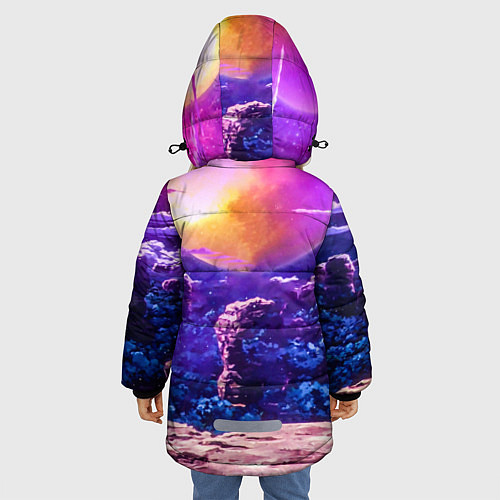 Зимняя куртка для девочки Доктор Стоун / 3D-Светло-серый – фото 4