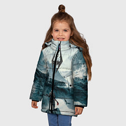 Куртка зимняя для девочки Skyrim Warrior, цвет: 3D-черный — фото 2