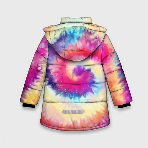 Зимняя куртка для девочки Tie Dye vortex / 3D-Черный – фото 2