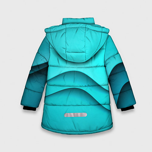 Зимняя куртка для девочки Волна / 3D-Черный – фото 2