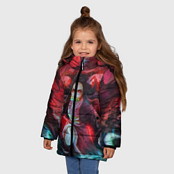 Куртка зимняя для девочки KIMETSU NO YAIBA, цвет: 3D-светло-серый — фото 2