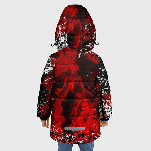 Зимняя куртка для девочки Алиса / 3D-Светло-серый – фото 4