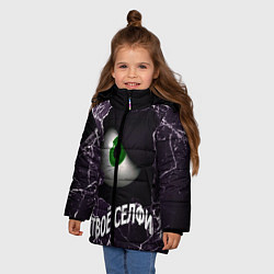 Куртка зимняя для девочки ГЛАЗ, цвет: 3D-черный — фото 2