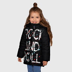 Куртка зимняя для девочки Rock And Roll, цвет: 3D-черный — фото 2