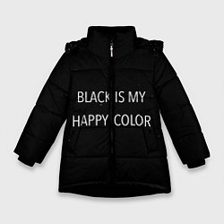 Куртка зимняя для девочки Black, цвет: 3D-черный