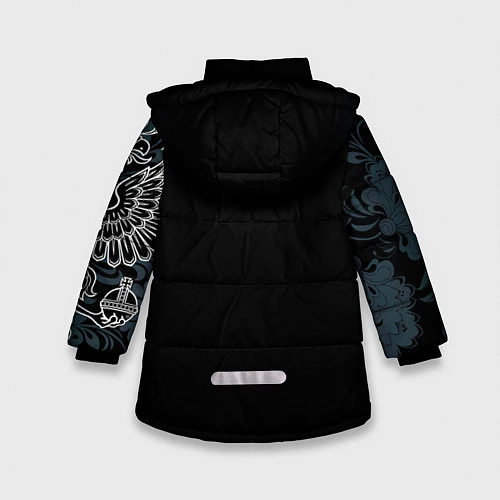 Зимняя куртка для девочки Россия / 3D-Черный – фото 2