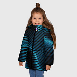 Куртка зимняя для девочки Плавность,, цвет: 3D-черный — фото 2