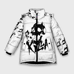 Куртка зимняя для девочки KILLER QUEEN, цвет: 3D-черный