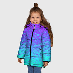 Куртка зимняя для девочки ПЕРЛАМУТР, цвет: 3D-черный — фото 2