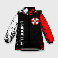 Куртка зимняя для девочки RESIDENT EVIL UMBRELLA, цвет: 3D-светло-серый