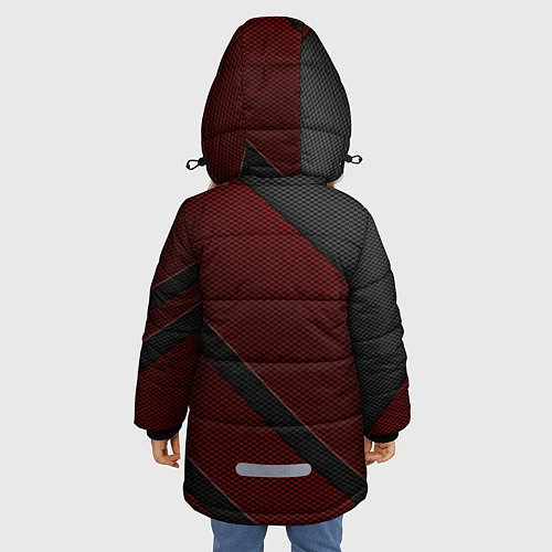 Зимняя куртка для девочки Nissan / 3D-Красный – фото 4