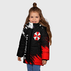 Куртка зимняя для девочки RESIDENT EVIL UMBRELLA, цвет: 3D-красный — фото 2