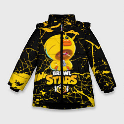 Куртка зимняя для девочки Brawl Stars Leon Duck, цвет: 3D-черный