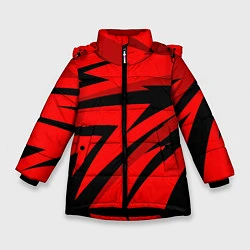 Куртка зимняя для девочки Bona Fide, цвет: 3D-черный