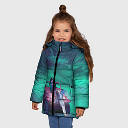Куртка зимняя для девочки ЧЕРНОЕ ЗЕРКАЛО, цвет: 3D-черный — фото 2
