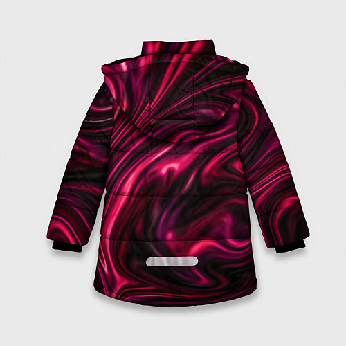 Зимняя куртка для девочки Abstract Fluid / 3D-Черный – фото 2