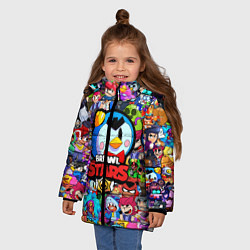 Куртка зимняя для девочки BRAWL STARS: MRP, цвет: 3D-черный — фото 2