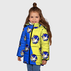 Куртка зимняя для девочки Sonic - Соник, цвет: 3D-черный — фото 2