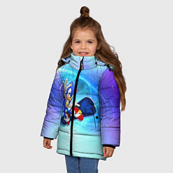 Куртка зимняя для девочки Соник, цвет: 3D-черный — фото 2