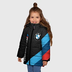 Куртка зимняя для девочки BMW M PERFORMANCE, цвет: 3D-черный — фото 2