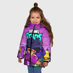 Куртка зимняя для девочки BRAWL STARS BIBI, цвет: 3D-красный — фото 2