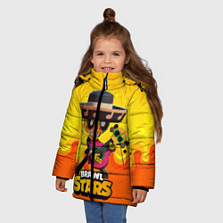 Куртка зимняя для девочки Brawl stars poco Поко, цвет: 3D-черный — фото 2