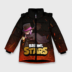 Куртка зимняя для девочки Brawl stars Mortis Мортис, цвет: 3D-черный