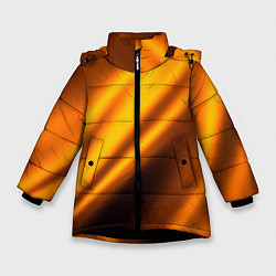 Куртка зимняя для девочки Луч, цвет: 3D-черный