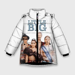 Куртка зимняя для девочки Little Big, цвет: 3D-черный