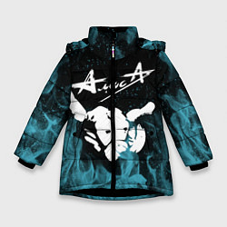 Куртка зимняя для девочки Алиса, цвет: 3D-черный