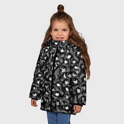 Куртка зимняя для девочки Ъуъ съуки в маске, цвет: 3D-черный — фото 2