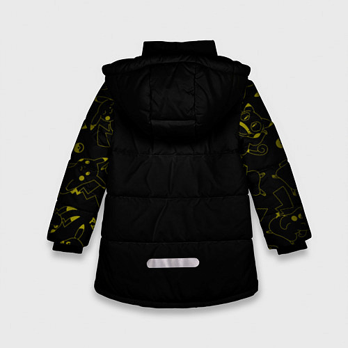 Зимняя куртка для девочки ПИКАЧУ / 3D-Черный – фото 2